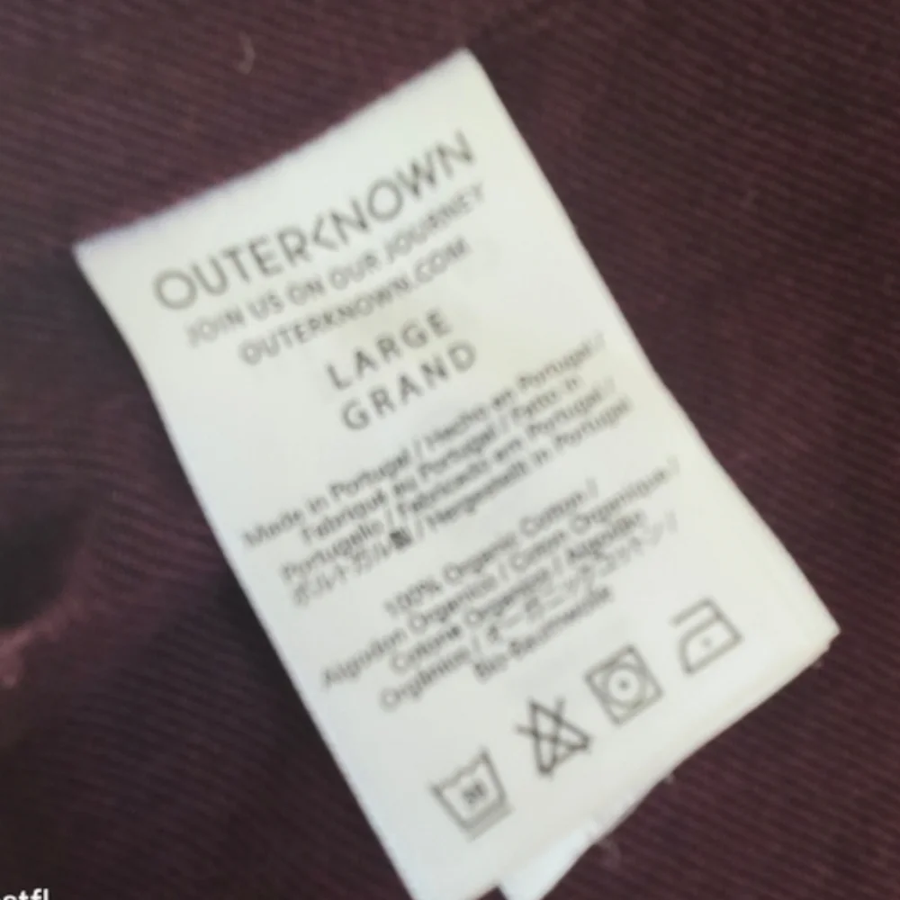 OUTERKNOWN CLOUD WEAVE  SHIRT JACKET SHACKET PLUM ADDISON RED PLAID L
